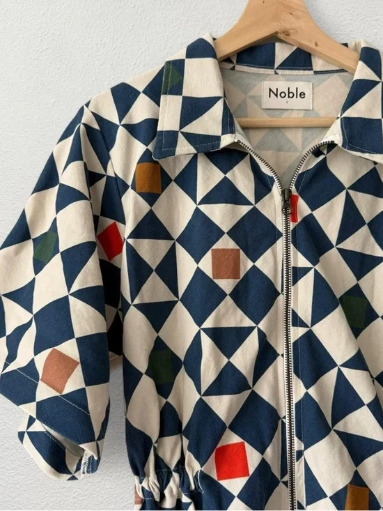 NWT Noble Utility Dress in Dorothy’s Quilt Print - Picture 3 of 6